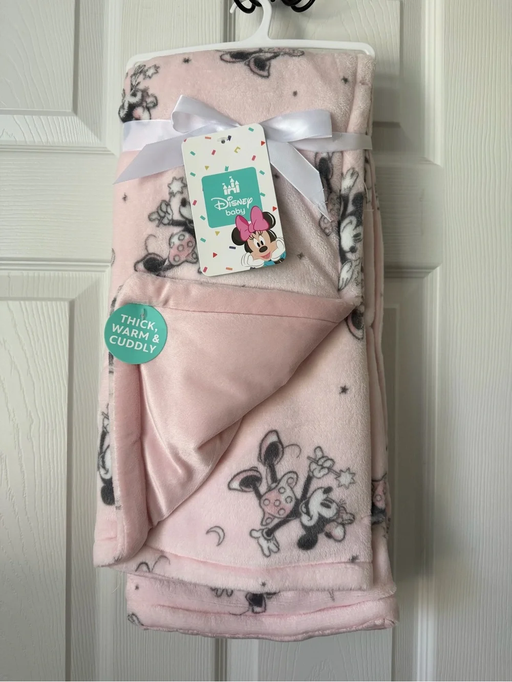 Disney Baby Minnie Mouse Pink Plush Fleece Blanket 30x40 NWT